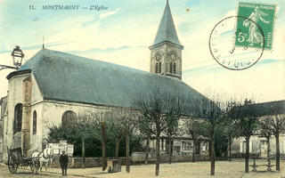 carte postale ancienne représentant l'église Saint-Thomas