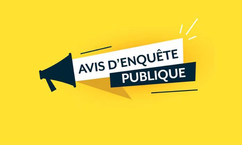 Avis d'enquête publique