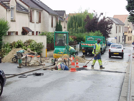 Travaux de voirie à Montmagny