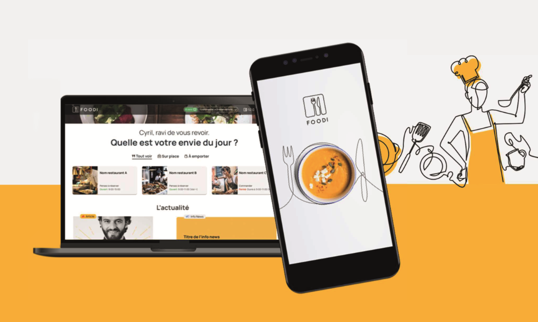 Interface de l'application Foodi