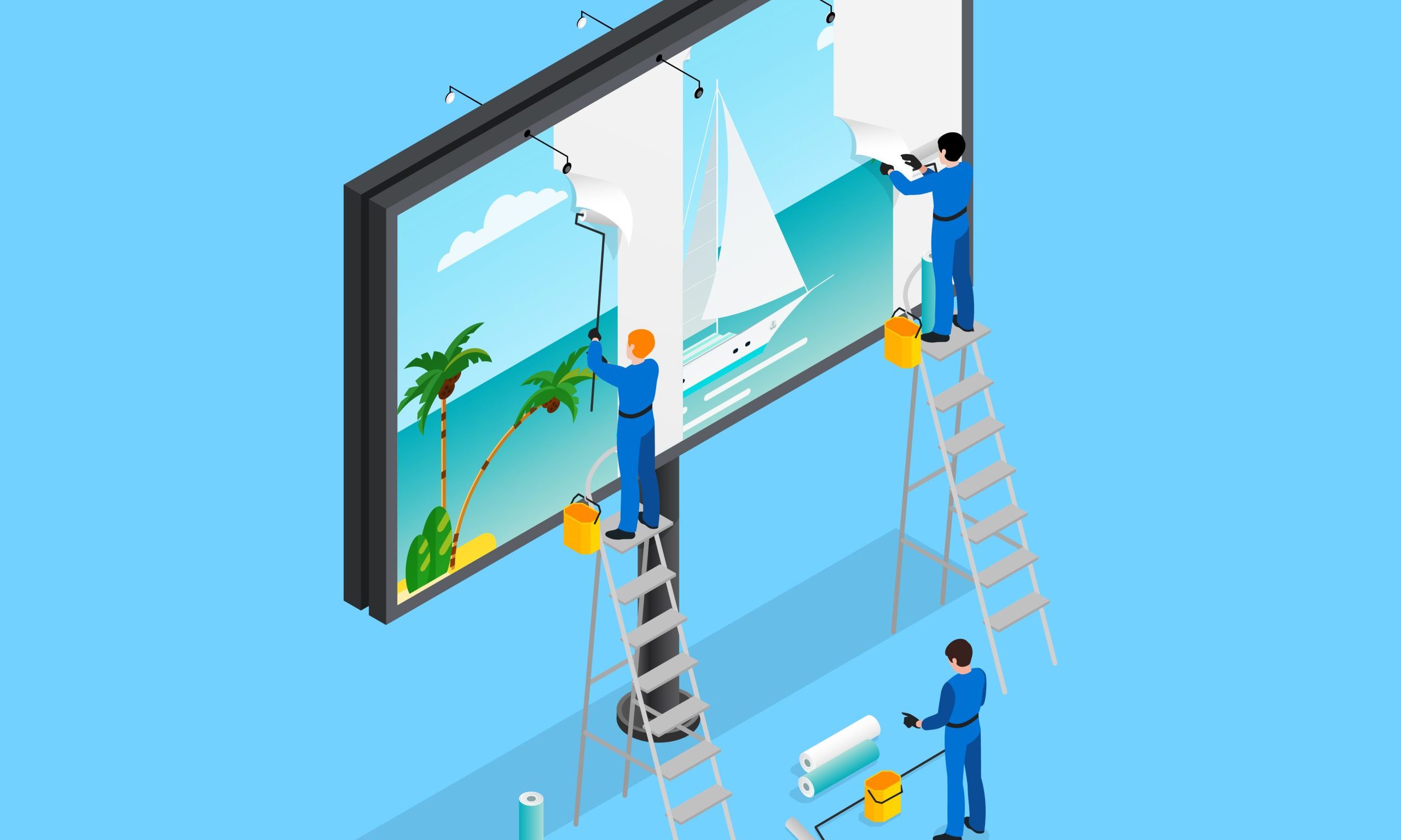 Plan de travail immobilier vue du dessus