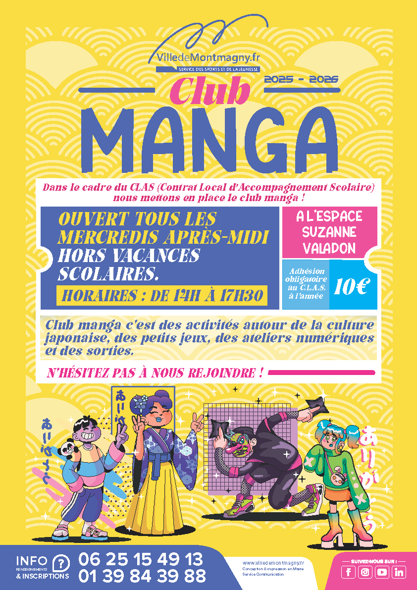 Club Manga - A3 Affiche du club Manga