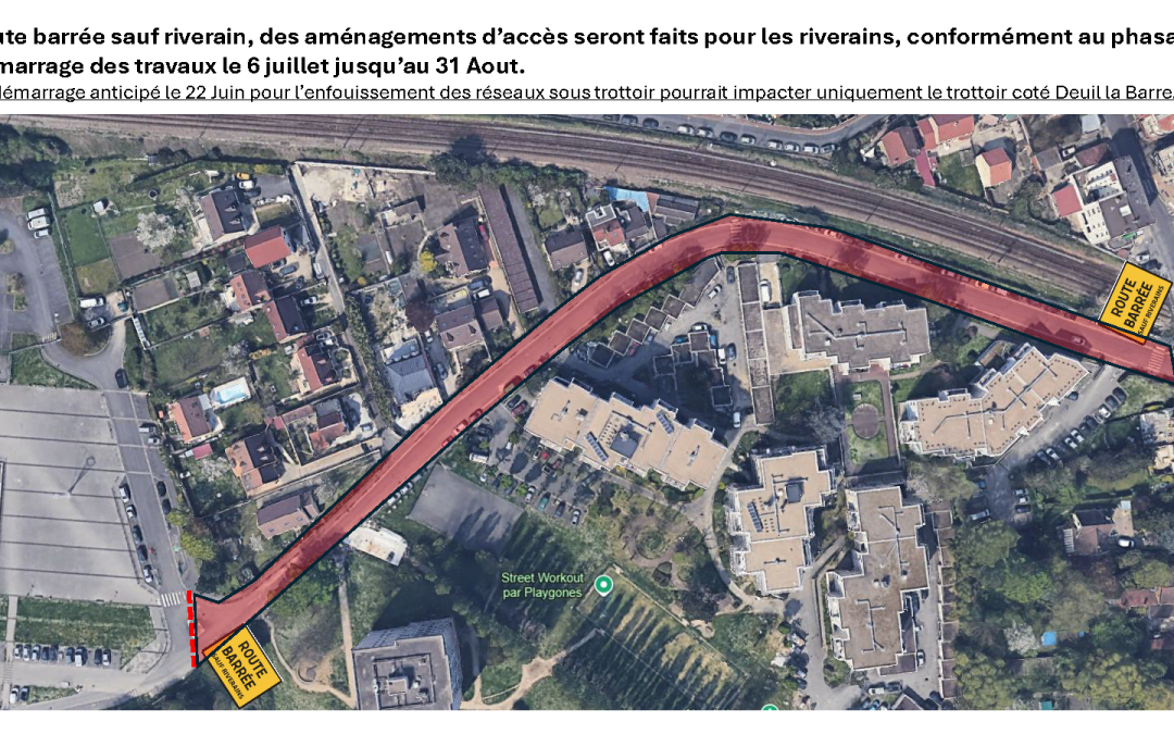 Fermeture de la rue Guynemer pour travaux
