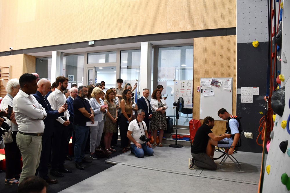 Inauguration du dispositif d’escalade inclusif